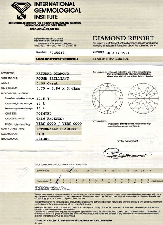 Foto 9 - IGI Diamant 0,66ct Brillant Lupenrein River VGVG, D5628