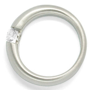 F0315, Typ XH, Spannring-Diamant-Fassung massiv, -0,45ct