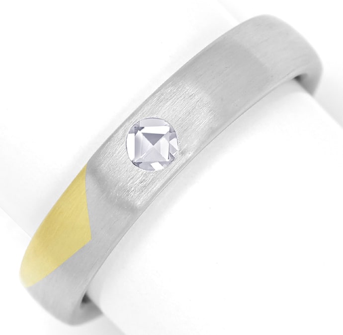 Foto 3 - Sonderschliff Diamant in Designring Platin und Gelbgold, Q0957