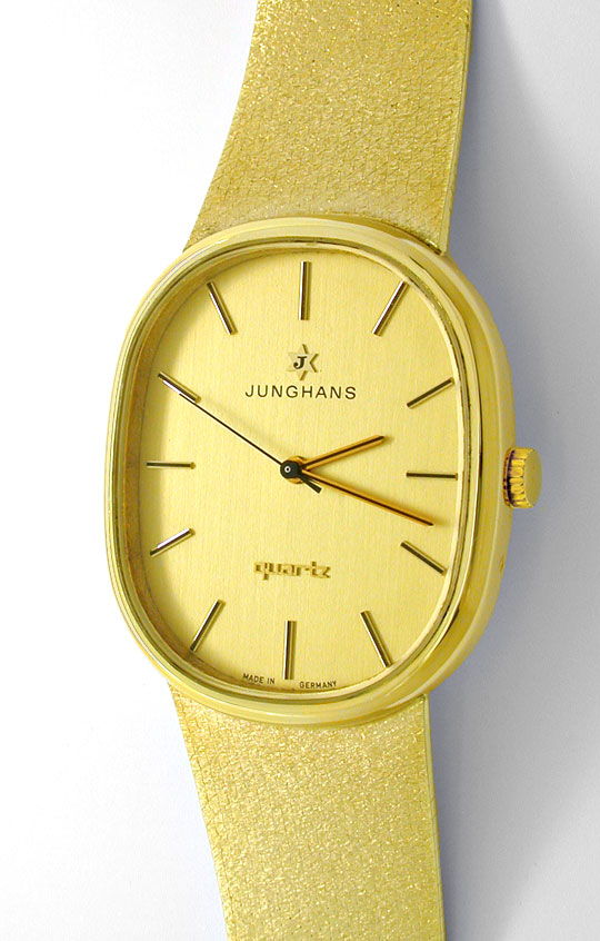 Foto 2 - Junghans Herren-Armbanduhr Gold-Armband Gelbgold Topuhr, U1078