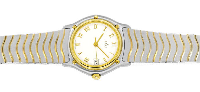 Foto 1 - Ebel Classic Wave Damen-Armbanduhr mit Datum Stahl-Gold, U2230